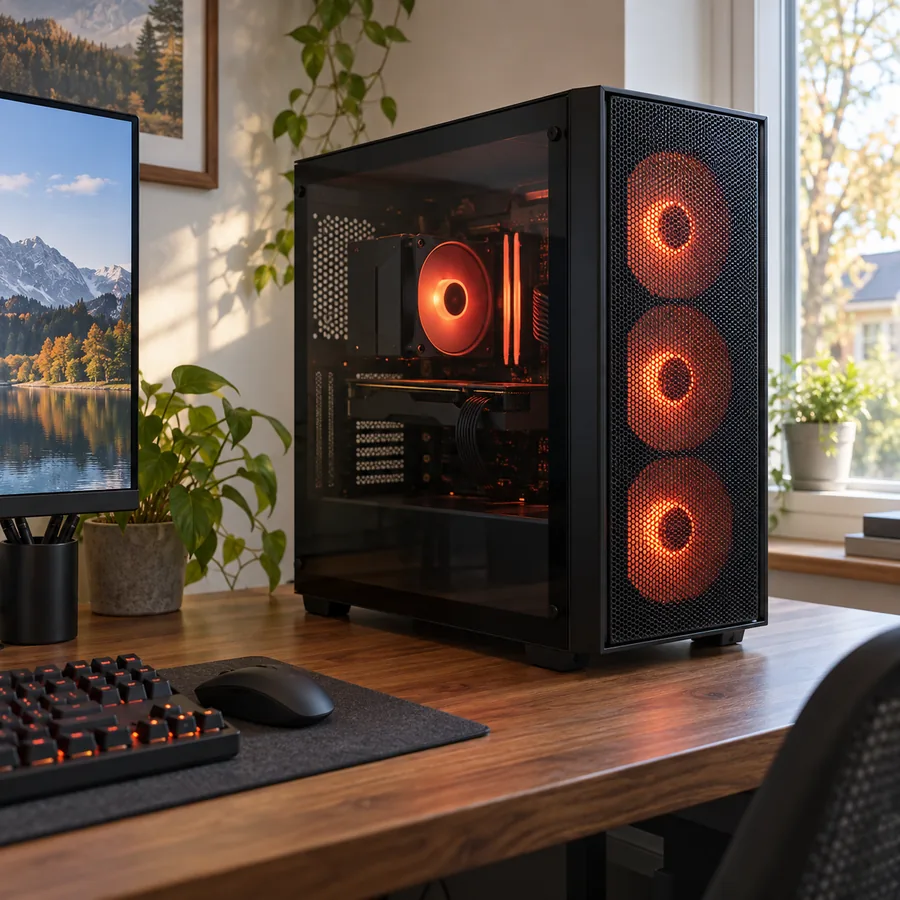 Drako Ignis – PC Gaming Ryzen 5 9600X, RTX 5060 8 GB, 32 GB DDR5, SSD 1 TB